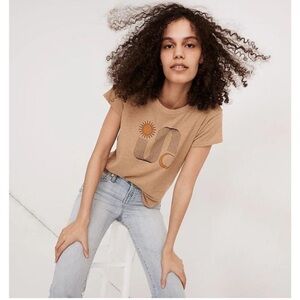 Madewell x Real Fun Wow! Perfect Vintage Softfade Moon and Sun Tee